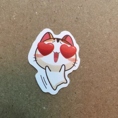 STICKERS LOVE CAT/GATO KAWAI (SERIE D ) C/U - comprar online