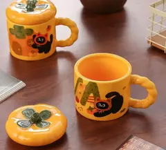 TAZA CERÁMICA GATO/CALABAZA