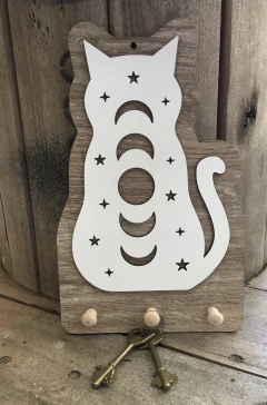 PORTA LLAVES MELAMINA DISEÑO GATO - MR & MRS TEACUP