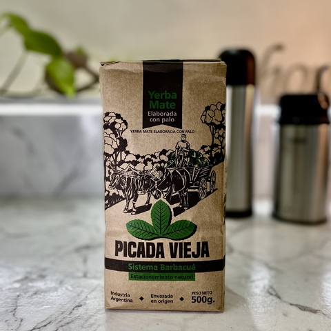 YERBA MATE ELABORADA CON PALO SISTEMA BARBACOA PICADA VIEJA 500GR