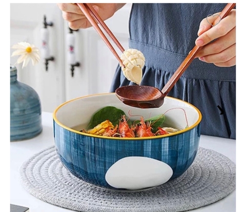 BOWL DE CERAMICA ENSALADERA ESTILO ORIENTAL