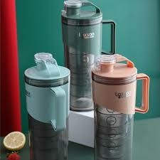 JARRA BOTELLA LAXON ACRILICA CON VASOS