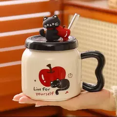 TAZA DE CERÁMICA APPLE CAT - tienda online