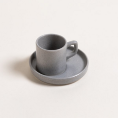 SET TAZA Y PLATO NET GRANITE 110 ML - comprar online