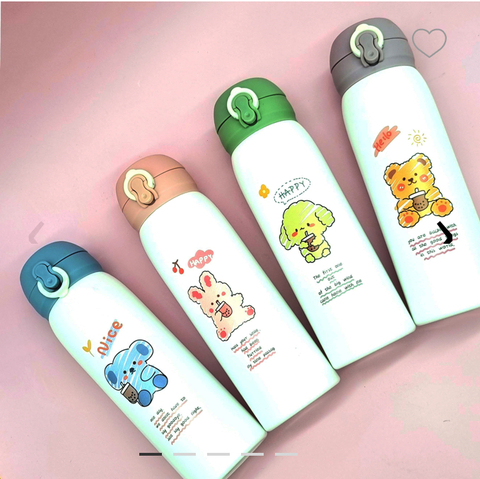 BOTELLA TÉRMICA DE ACERO INOXIDABLE BUBBLE TEA 500 ML