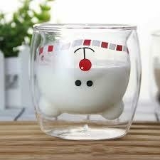VASO DOBLE VIDRIO OSO CON BUFANDA 300ML