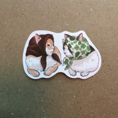 STICKERS GATOS FELINOS (SERIE H) C/U - MR & MRS TEACUP