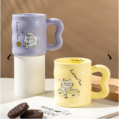 TAZA DE CERÁMICA LEISURE TIME CAT 350 ML - comprar online