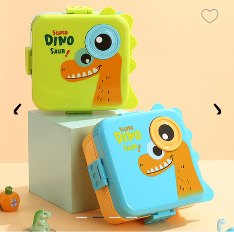 VIANDA LUNCH BOX CON DIVISIONES DINO EYE