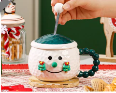 TAZA DE CERÁMICA MUÑECO DE NIEVE - comprar online