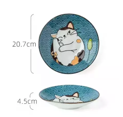 PLATO CERÁMICA GATO