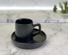 SET DE TAZA & PLATO DE CERAMICA 140 ML - comprar online