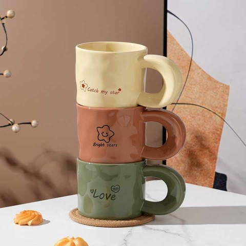 TAZA DE CERÁMICA LOVE STAR 400 ML