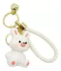 LLAVERO DE ANIMALES SIMIL TEJIDO C/COLGANTE C/U