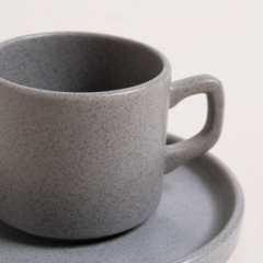 SET TAZA Y PLATO NET GRANITE 185 ML - tienda online