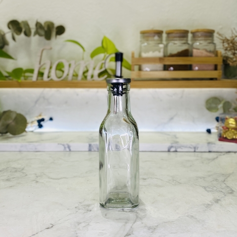 BOTELLA DE VIDRIO IDEAL PARA ACEITE/VINAGRE 175 ML
