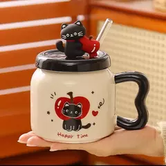 TAZA DE CERÁMICA APPLE CAT - MR & MRS TEACUP