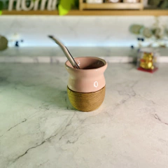 MATE DE CERÁMICA CON BASE DE MADERA - comprar online