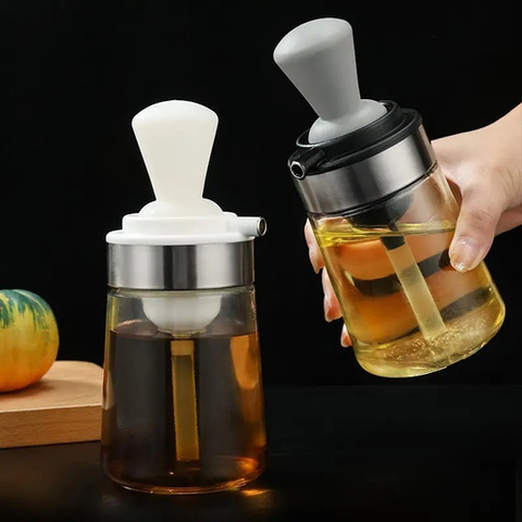 ACEITERO DE VIDRIO CON PINCEL 350ML