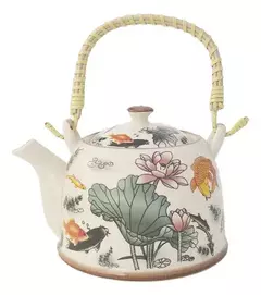 TETERA DE PORCELANA CON INFUSOR CHINA FLOWER 900 ML - tienda online