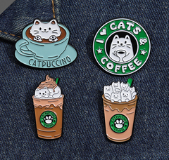 PINS CAT COFFEE C/U