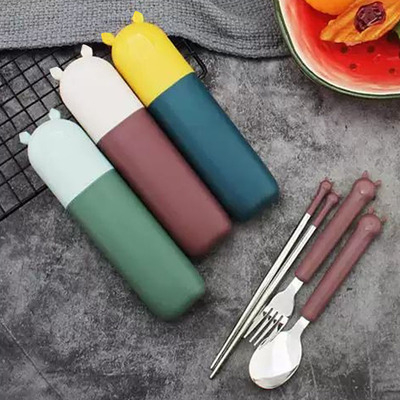 SET CUBIERTOS+ESTUCHE KAWAI CIERVO
