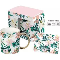 TAZA DE CERÁMICA FLOWERS 330 ML - MR & MRS TEACUP