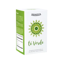 TÉ EN SAQUITOS HEREDIA TÉ VERDE 25 SAQ x 1.8 GR