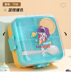 VIANDA LUNCH BOX CON DIVISIONES Y SALSERO DINO/ASTRO - comprar online