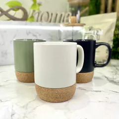TAZA MUNG DE CERÁMICA CON BASE DE CORCHO 400 ML