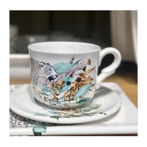 TAZA Y PLATO DE CERÁMICA PARA TÉ KOKEN