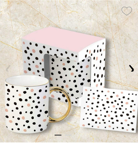 TAZA DE CERÁMICA PUNTOS 330 ML