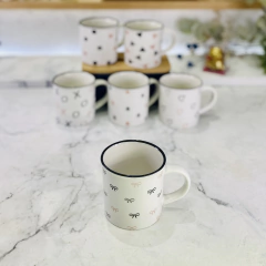 TAZA PORCELANA BLANCA DISEÑO SIMPLEX 200 ML - tienda online