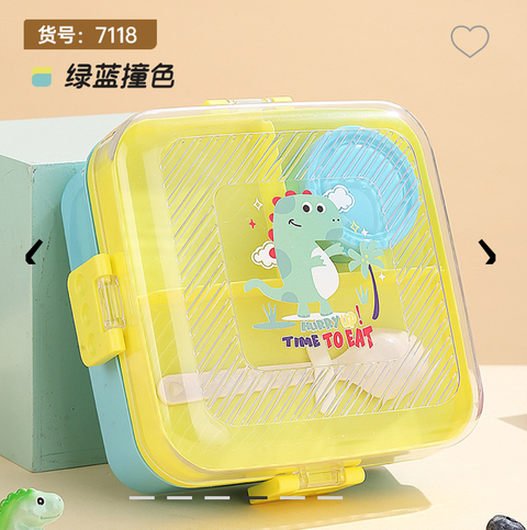 VIANDA LUNCH BOX CON DIVISIONES Y SALSERO DINO/ASTRO