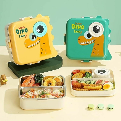 VIANDA LUNCHERA ACERO INOX + DIVISIONES SÚPER DINO - comprar online