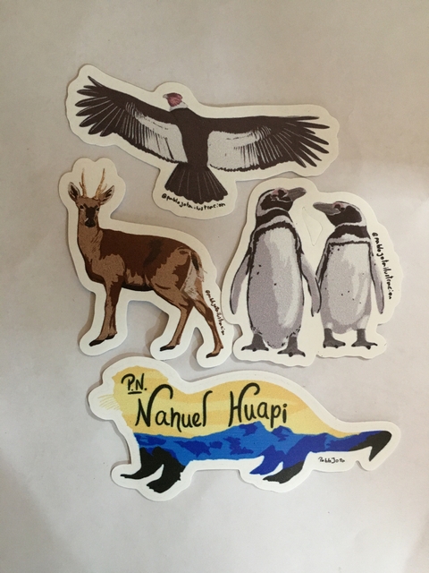 STICKERS FAUNA PATAGONIA ARGENTINA