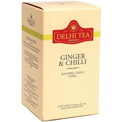 TÉ EN SAQUITOS DELHI TEA PREMIUM GINGER Y CHILLI 20 SAQ x 1 5 GR