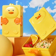 VIANDA CUTE RECTANGULAR PATITO 3D SISTEMA CLICK 1350 ML* - comprar online