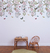papel de parede barrado borboletas com amoras (cores variadas) - comprar online