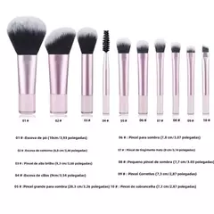 Kit de mini pincéis DUPÊ Real Techniquis- Com Estojinho - Preciosas cosmético Produtos de qualidade e preço acessivel 
