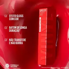 Batom Líquido Maybelline Superstay Vinyl Ink Acabamento Brilhante Cor Lippy na internet