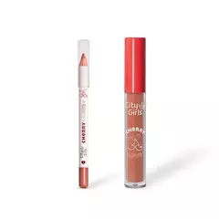 Kit Labial Cherry Love - City girls - Preciosas cosmético Produtos de qualidade e preço acessivel 