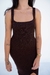 Vestido de Tricô decote reto na internet