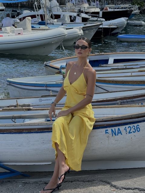 Vestido Iracema Amarelo - (Pronta Entrega)