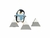 Enfeite Pinguim 3D + 3 Ganchos Parede - comprar online