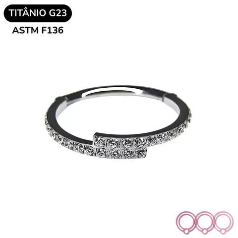Argola Clicker Guilin Cravejada Zircônias