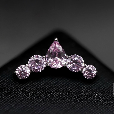 LABRET TITÂNIO MANDALAY CLUSTER ZIRCÔNIAS - comprar online