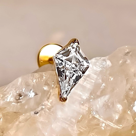 LABRET TITÂNIO LOSANGO PASO ZIRCÔNIA - comprar online