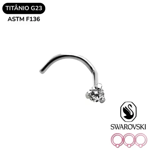 Nostril Prongset Ponto de Luz Cristal SWAROVSKI