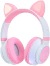 Vorago Audífonos con Micrófono RGB HPB-300-K, Bluetooth/3.5m, Inalámbrico, Rosa/Blanco - Tecnófilos